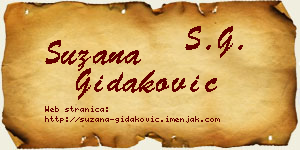 Suzana Gidaković vizit kartica